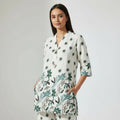 NIZORI Women Printed Co-Ord Set | Relaxed Fit Kurti with Matching Pants | Stylish Casual & Resort Wear Set