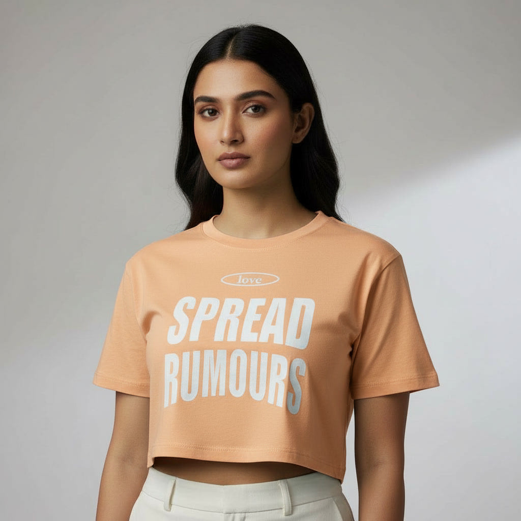 NIZORI Women's Premium Graphic Crop Top | Casual Street Style Printed Crop Tee