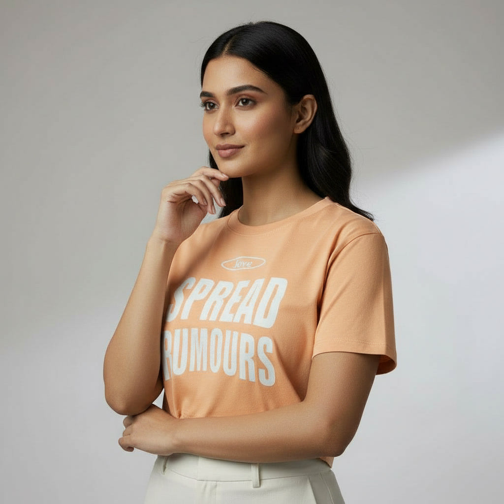 NIZORI Women's Premium Graphic Crop Top | Casual Street Style Printed Crop Tee