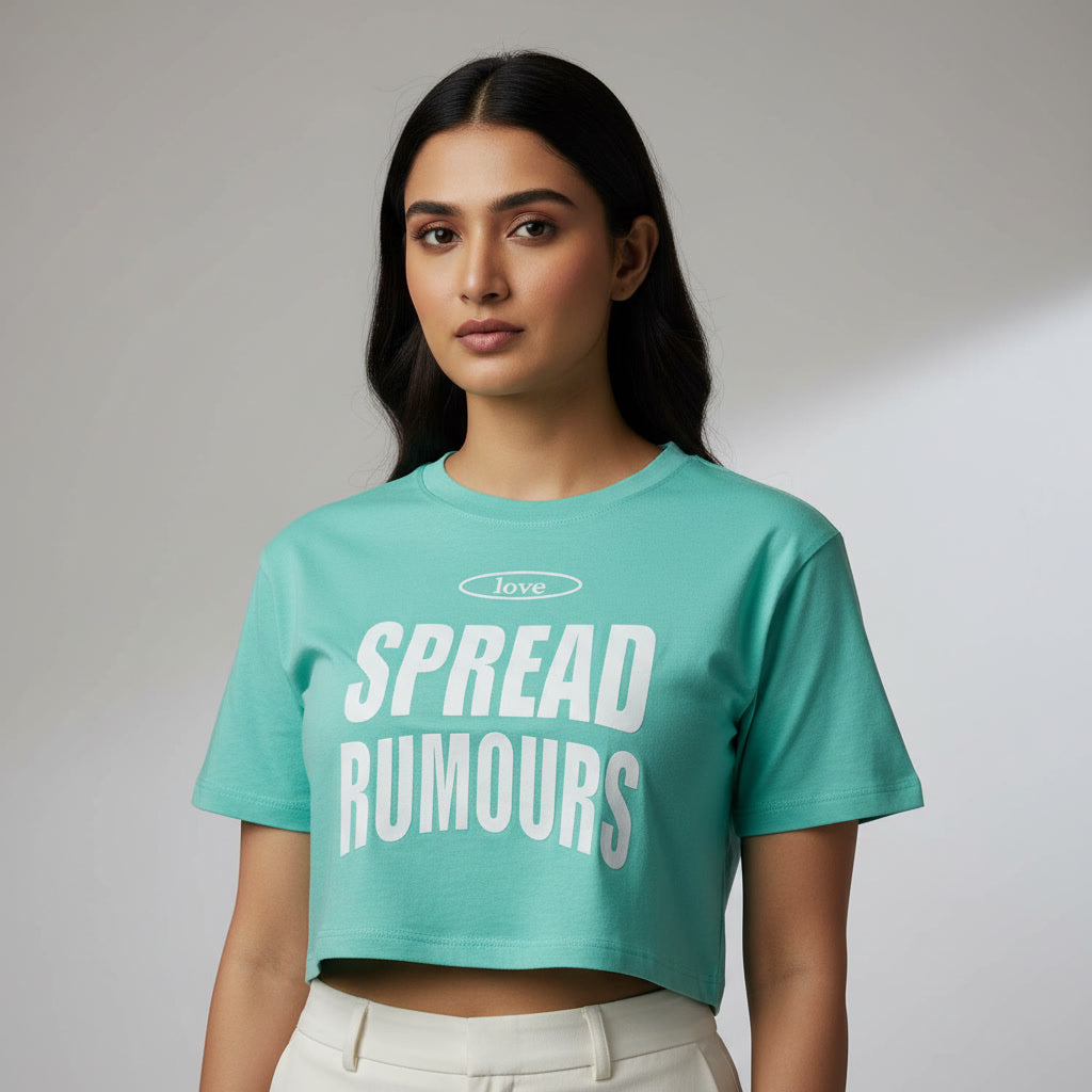 NIZORI Women's Premium Graphic Crop Top | Casual Street Style Printed Crop Tee