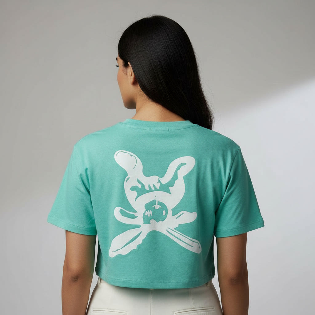 NIZORI Women's Premium Graphic Crop Top | Casual Street Style Printed Crop Tee