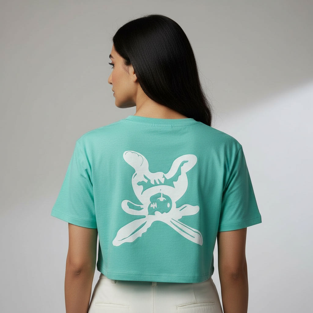 NIZORI Women's Premium Graphic Crop Top | Casual Street Style Printed Crop Tee